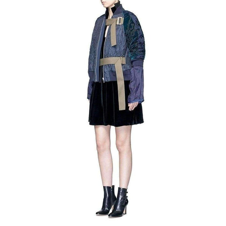 Calligraphy Embroidered Bomber Jacket