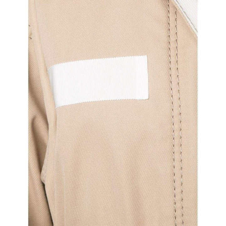 Contrast Insert Natural Oversized Coat