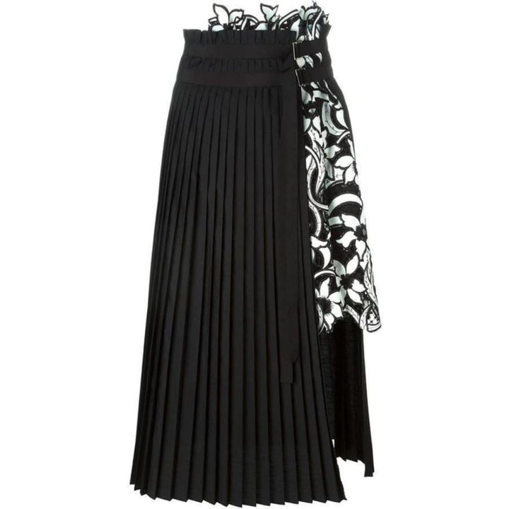 Sacai-Lily Pleated A-line Skirt - Runway Catalog