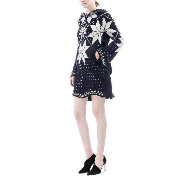 Luck Jacquard Long Cardigan Coat