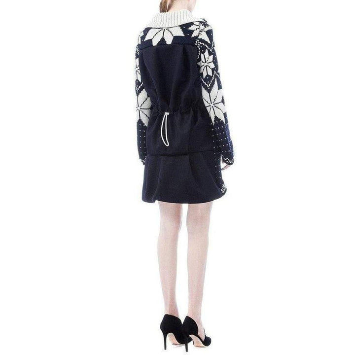 Luck Jacquard Long Cardigan Coat