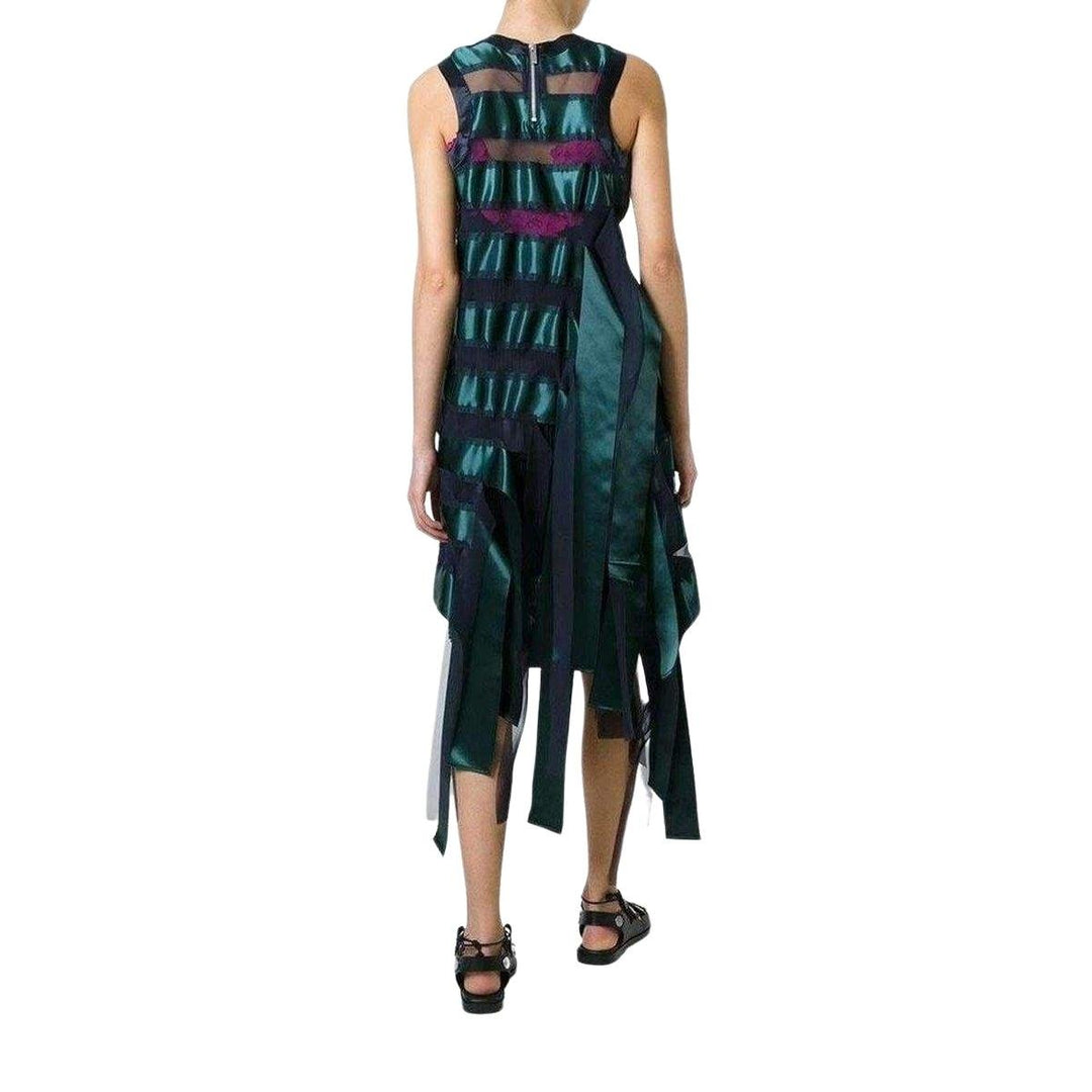 Transparent Stripe Panel Dress