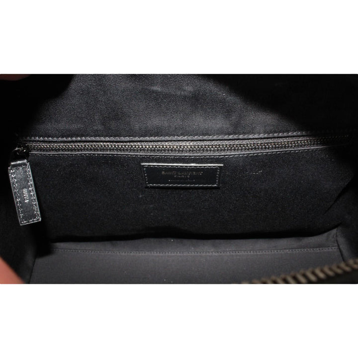 Saint Laurent 12 Hour Calfskin Leather Pony Hair Duffle Bag 533480