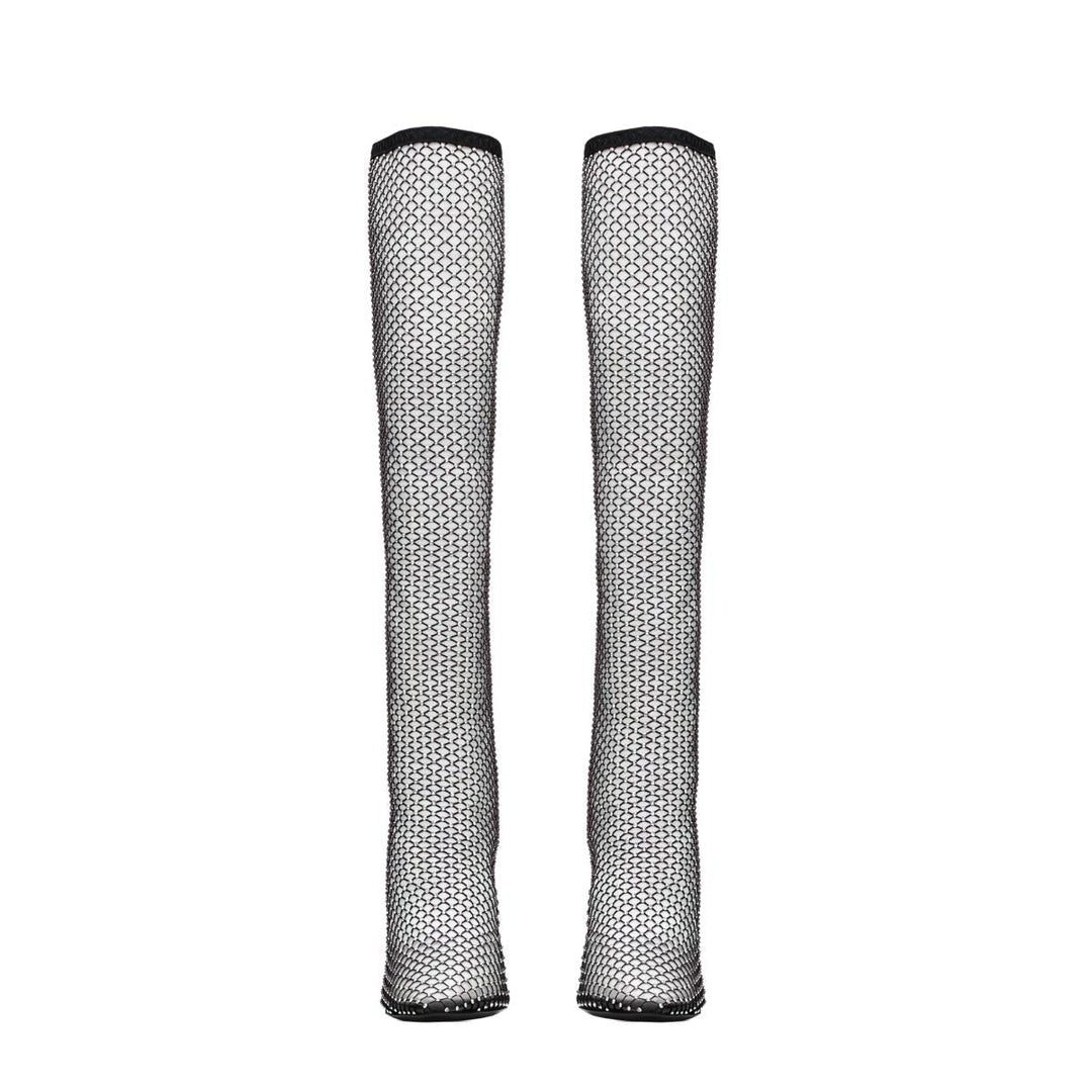 68 Boots in Mesh with Rhinestones