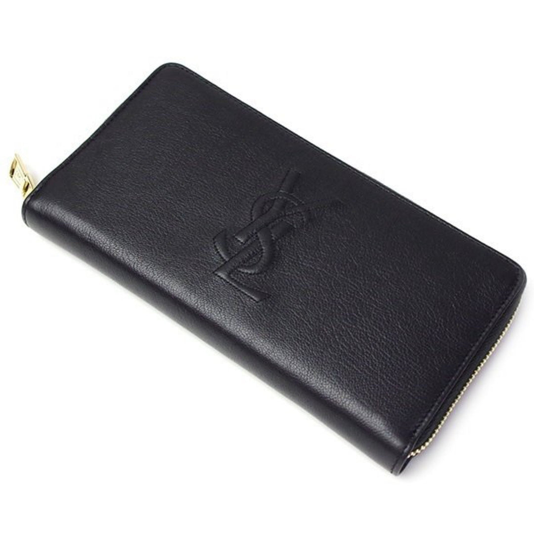 Saint Laurent Black Belle De Jour Leather Zip Around Wallet 568995