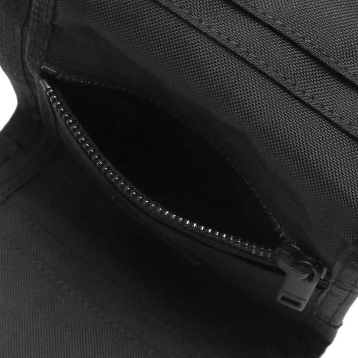 Saint Laurent Nuxx Ripstop Black Trifold Flap Wallet 588189