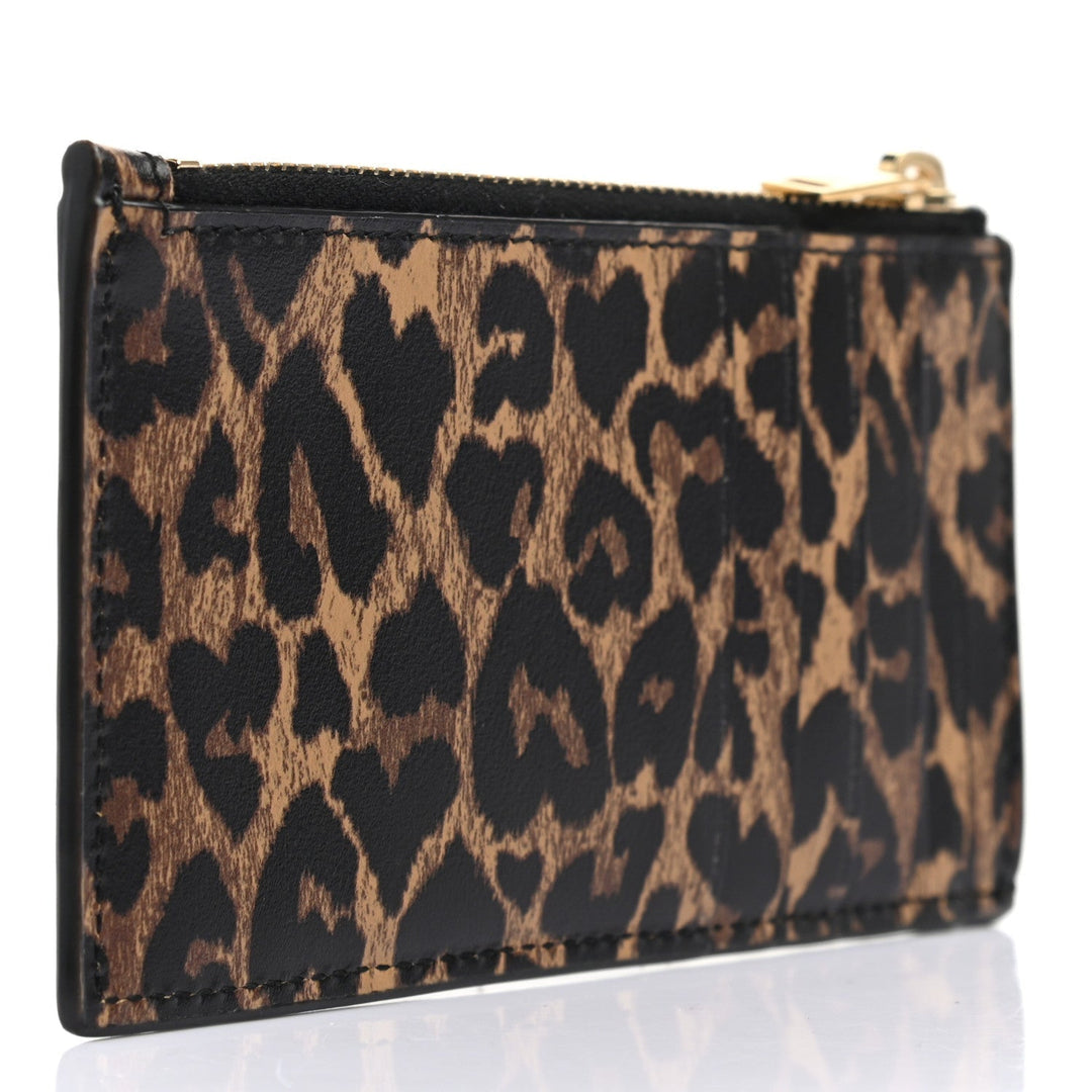 Saint Laurent Fragments Monogram Leopard Leather Wallet 611558