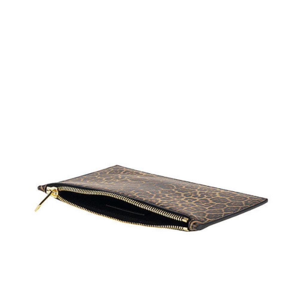 Saint Laurent Leopard Printed Calfskin Leather Small Pouch 635097
