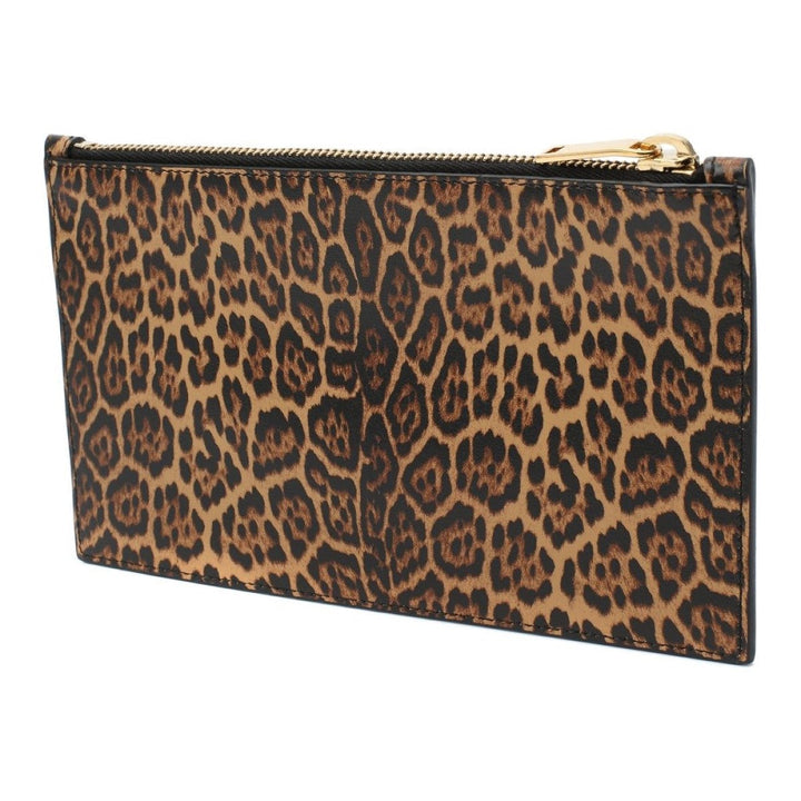 Saint Laurent Leopard Printed Calfskin Leather Small Pouch 635097