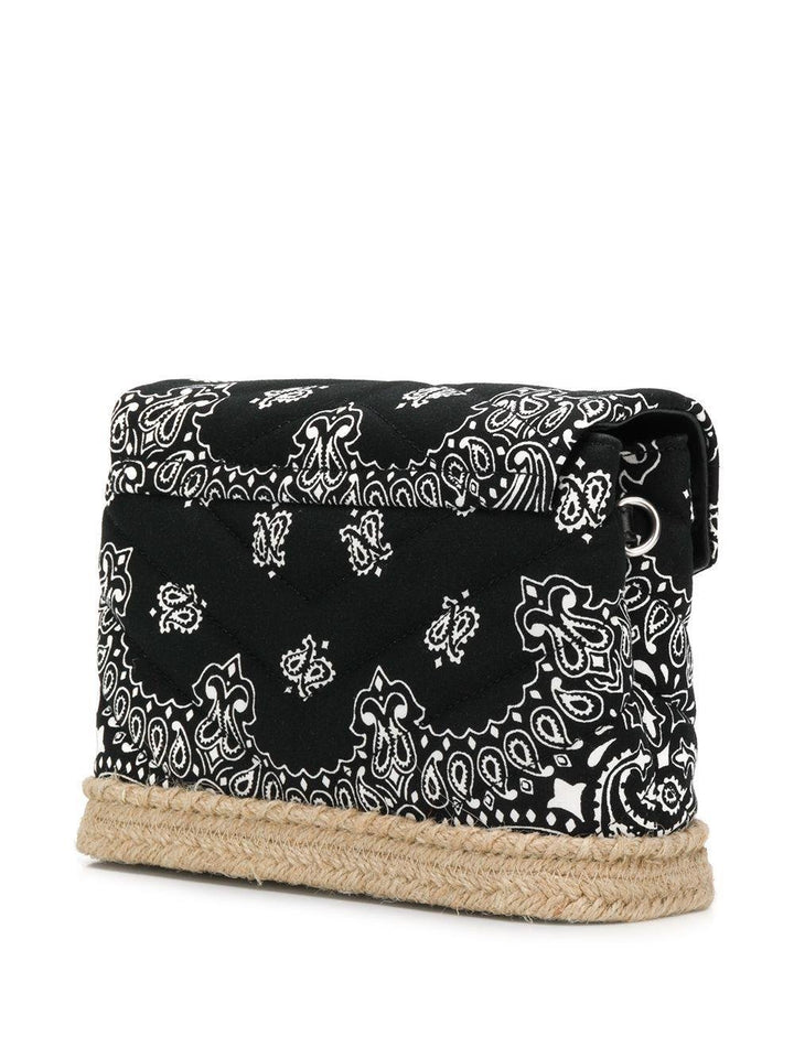 Saint Laurent Loulou Black Paisley Quilted Small Cross Body Bag 531045