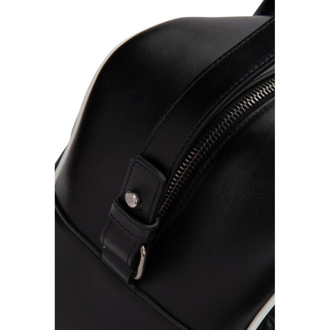 Saint Laurent Miles Logo Black Calf Leather Duffel Bowling Bag 525145