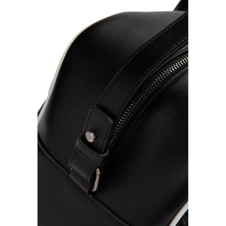 Saint Laurent Miles Logo Black Calf Leather Duffel Bowling Bag 525145
