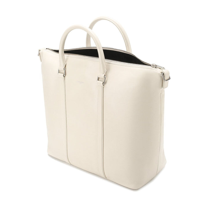 Saint Laurent Supple Ivory Leather Tote Bag 608958