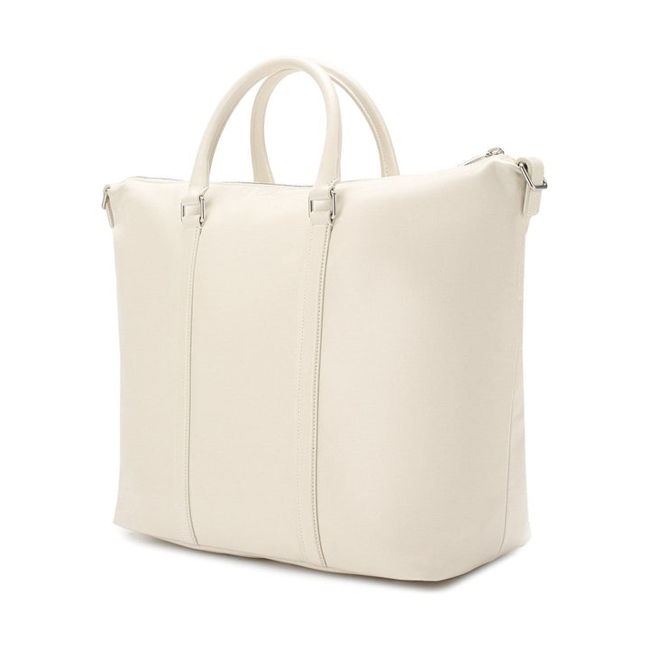 Saint Laurent Supple Ivory Leather Tote Bag 608958
