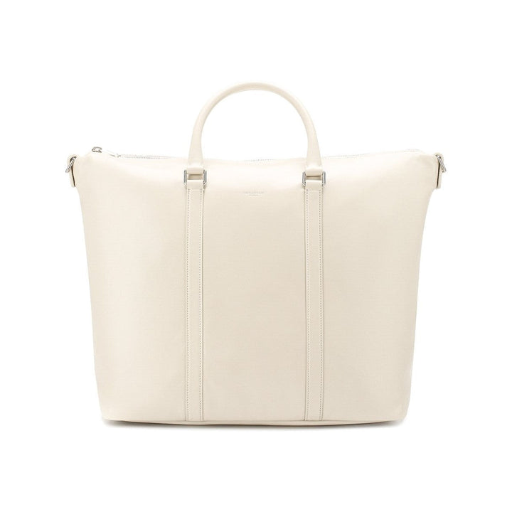 Saint Laurent Supple Ivory Leather Tote Bag 608958