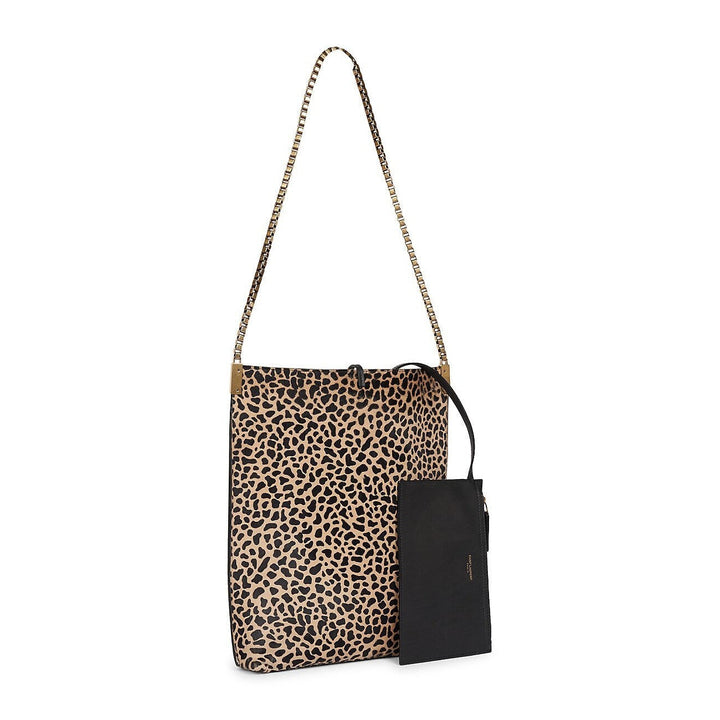 Saint Laurent Suzanne Pony Hair Leopard Print Small Hobo Bag 636498