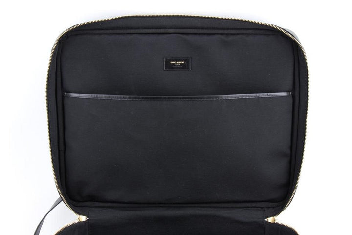Saint Laurent Toile Classic Monogram 24 Hr Logo Briefcase Luggage 343690