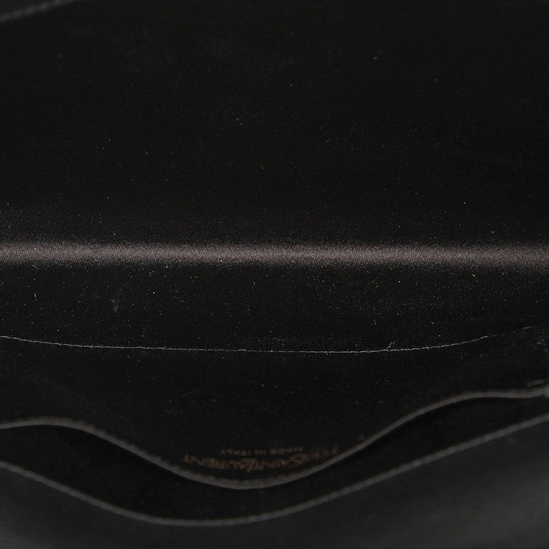 Saint Laurent YSL Belle de Jour Leather Black Large Clutch Bag 568937