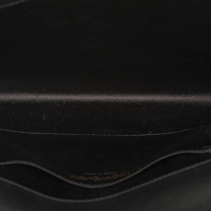 Saint Laurent YSL Belle de Jour Leather Black Large Clutch Bag 568937