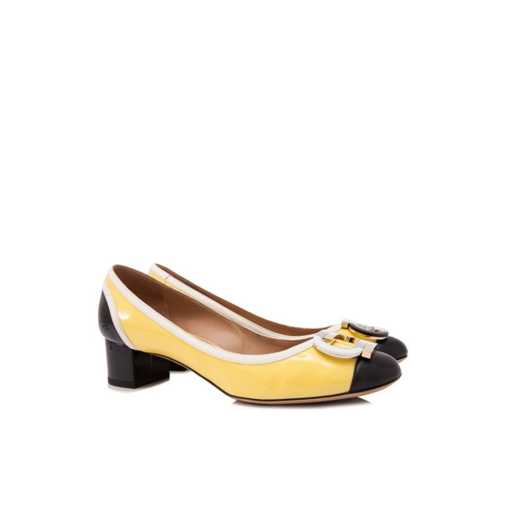 Patent Leather Gwen Block Heel Pumps