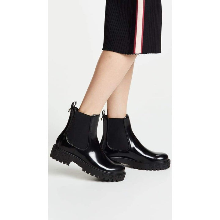 Varsi Leather Gancini-Sole Chelsea Boots