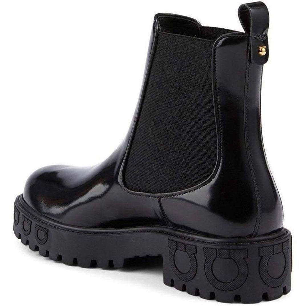 Varsi Leather Gancini-Sole Chelsea Boots
