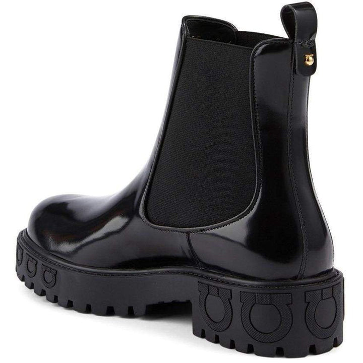 Varsi Leather Gancini-Sole Chelsea Boots