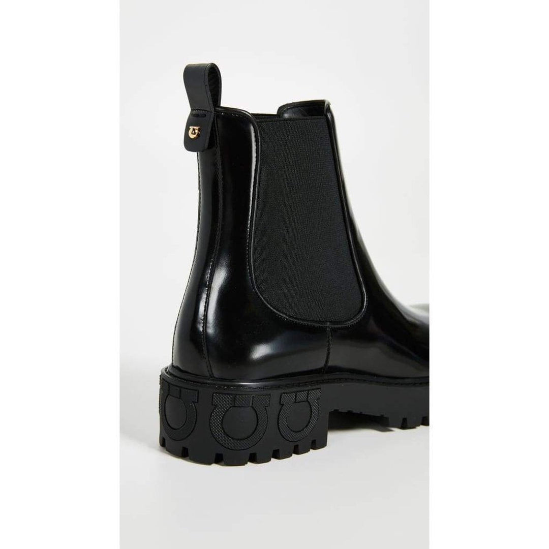 Varsi Leather Gancini-Sole Chelsea Boots