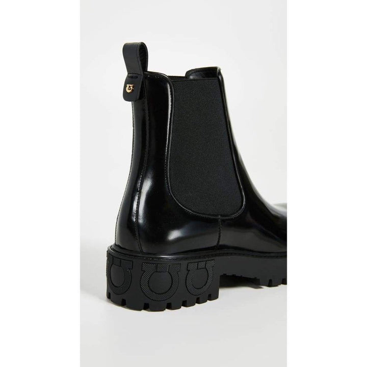 Varsi Leather Gancini-Sole Chelsea Boots