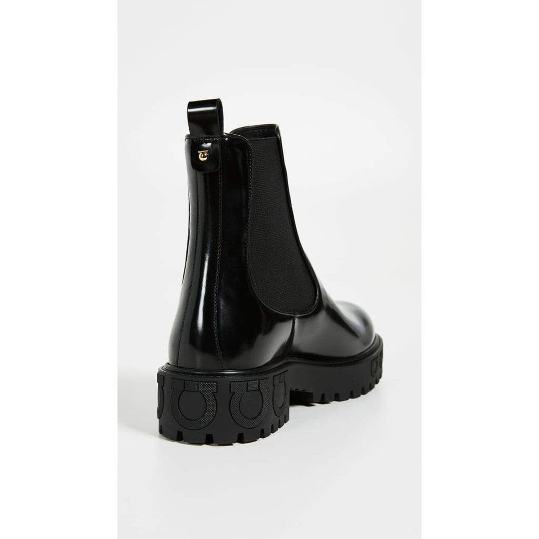 Varsi Leather Gancini-Sole Chelsea Boots