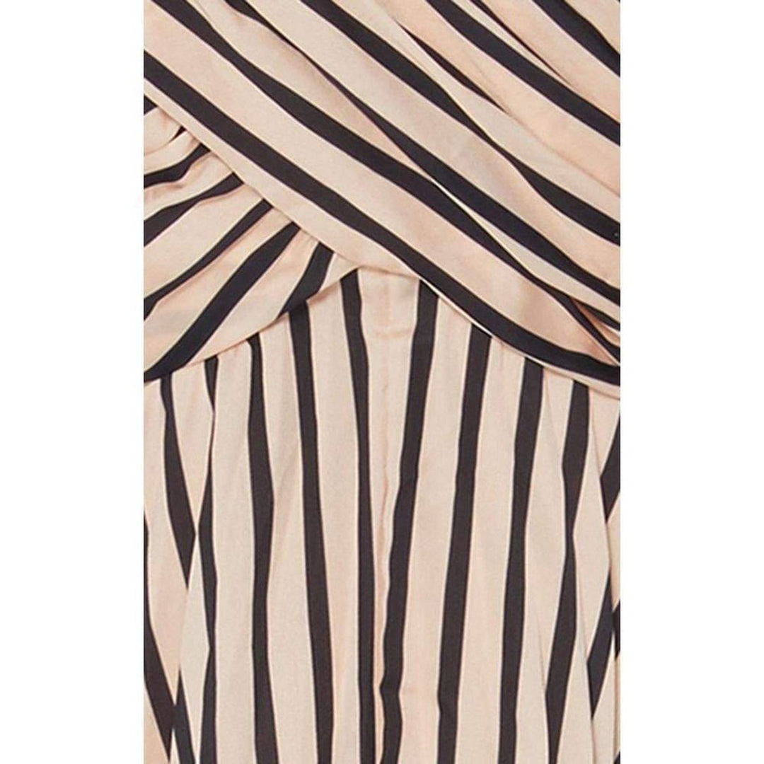 Asymmetric Stripe Midi Dress