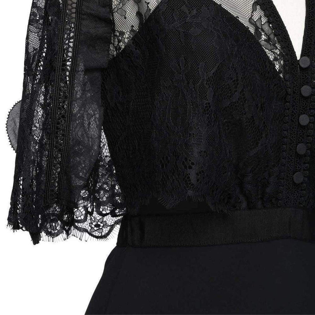 Black Mason Cape Overlay Dress