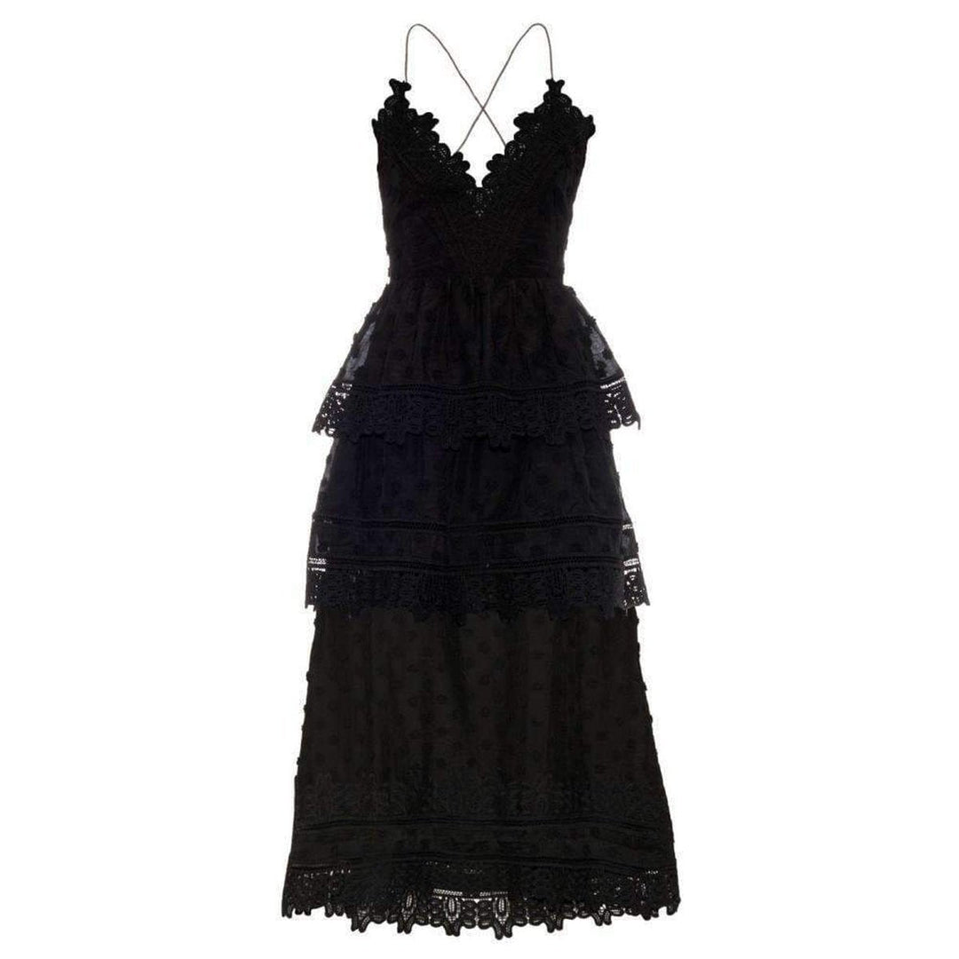 Self-Portrait-Ivy Coton Blend Lace Dress - Runway Catalog
