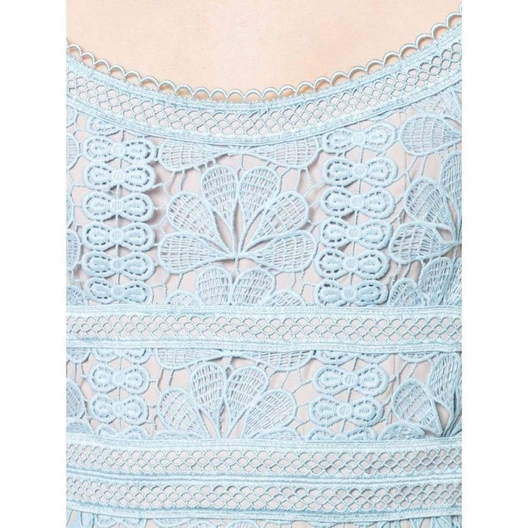 Light Blue Floral Lace Dress