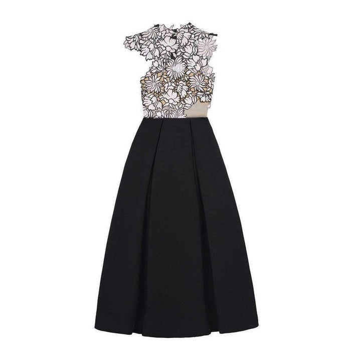 Self-Portrait-Lilac Guipure Dress - Runway Catalog