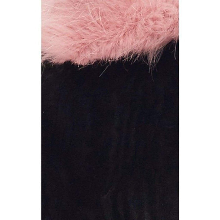 Black Marie Faux Fur Collar Velvet Coat