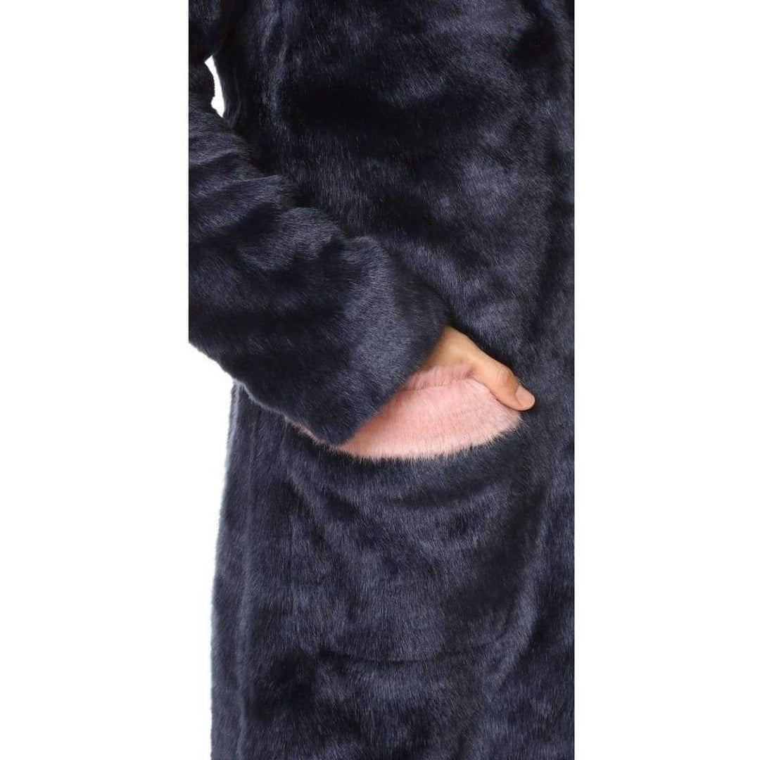 Claude Faux Fur Blue Pink Coat