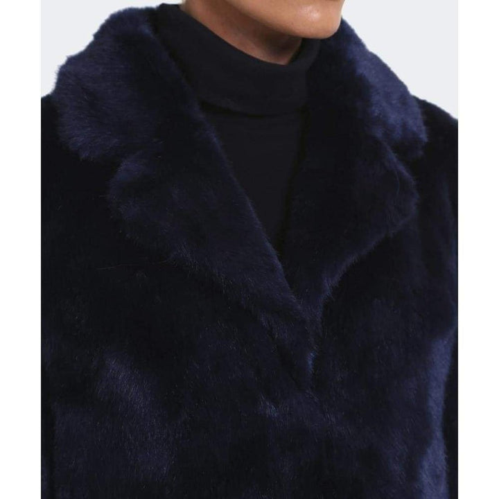 Claude Faux Fur Blue Pink Coat