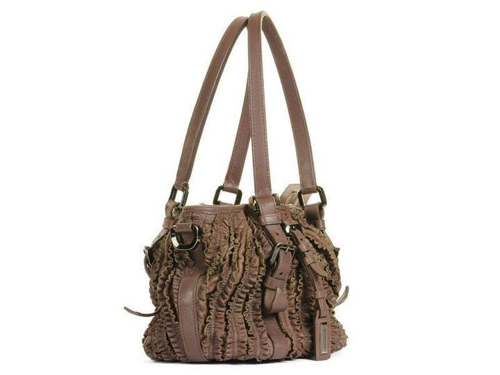 Burbe**y Violet Prorsum Ruffle Satchel