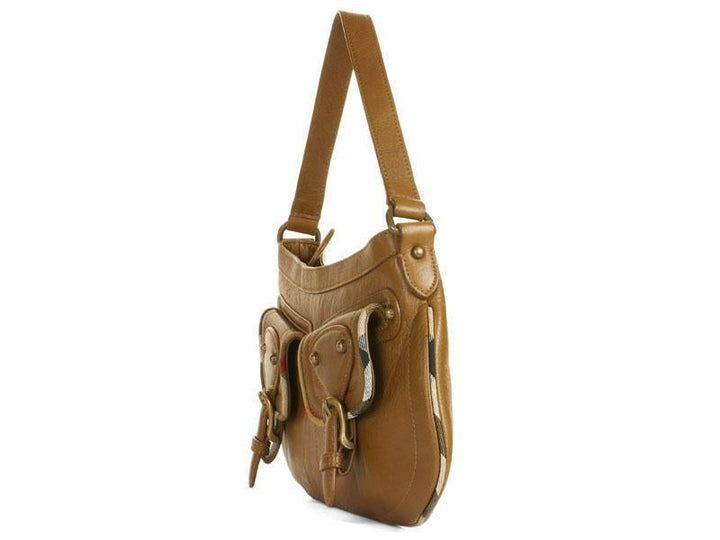 Burbe**y Slim Brown Leather Shoulder Bag