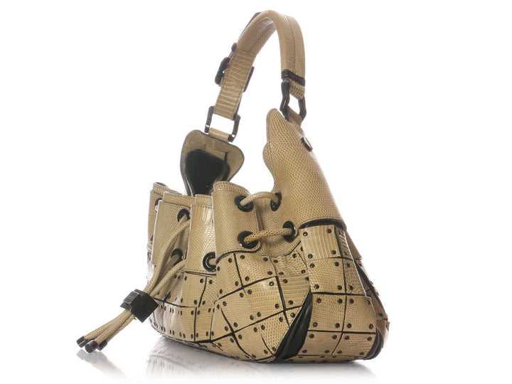 Burbe**y Lizard Paneled Warrior Bag