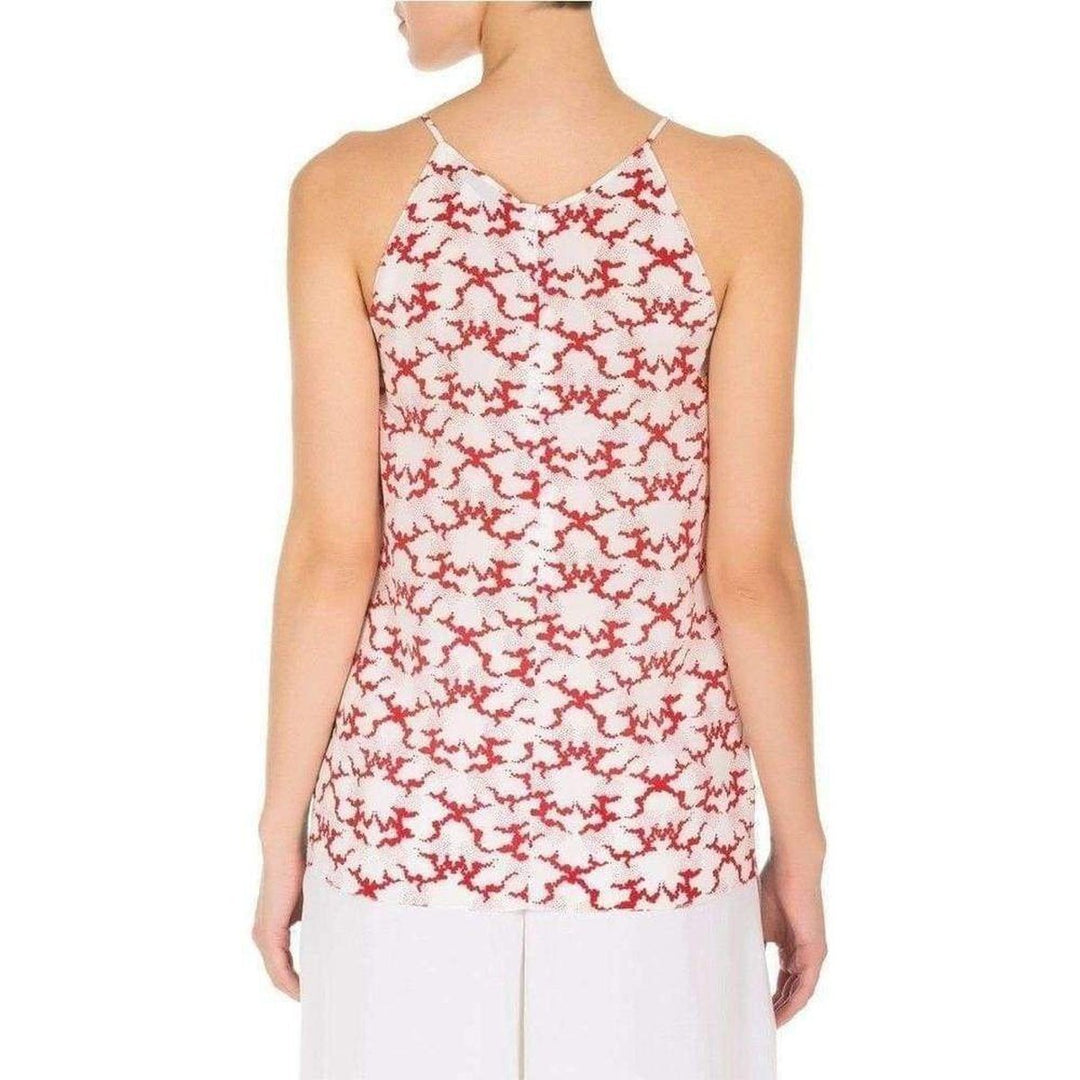 Applique Silk Collen Sleeveless Blouse
