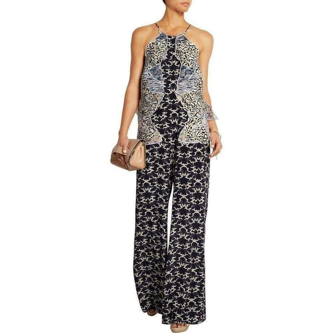 Applique Silk Jumpsuit