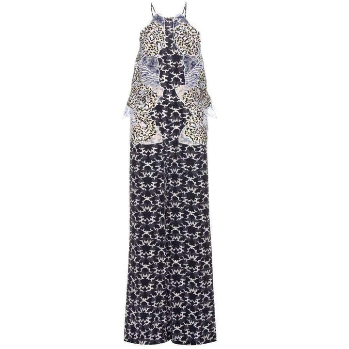 Stella McCartney-Applique Silk Crepe De Chine Jumpsuit - Runway Catalog