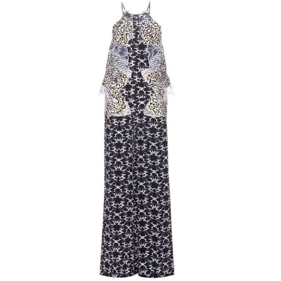 Stella McCartney-Applique Silk Crepe De Chine Jumpsuit - Runway Catalog