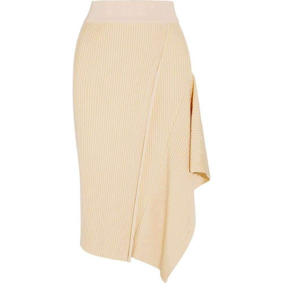 Stella McCartney-Asymmetric Ribbed Stretch-Jersey Midi Skirt - Runway Catalog