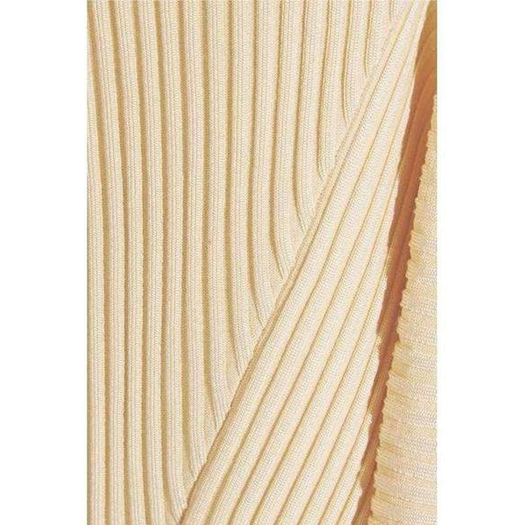 Asymmetric Ribbed Stretch-Jersey Midi Skirt