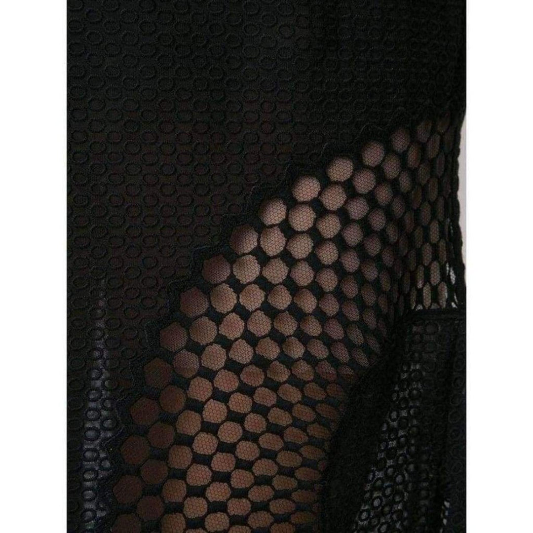 Perforated A-Line Black Skirt