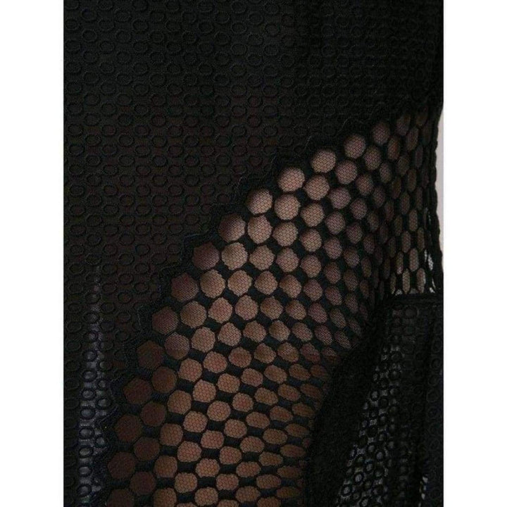 Perforated A-Line Black Skirt