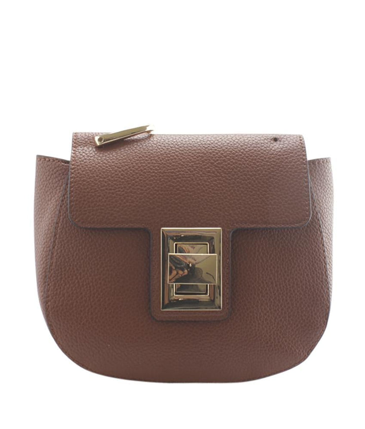 Steve Madden Kaia Chain Small Saddle Brown Leather Bag